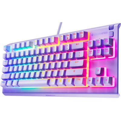Клавиатура SteelSeries Apex 3 TKL USB UA Lavender (64940) | Зображення 1