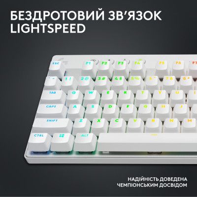 Клавиатура Logitech G PRO X TKL Lightspeed Tactile USB UA White (920-012148) | Зображення 2