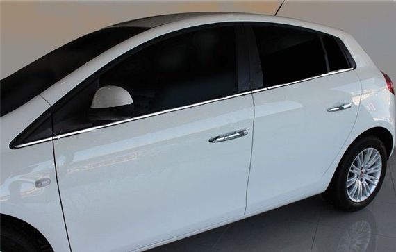 Молдинги для скла (6 шт, нерж.) для Fiat Bravo 2008-2024 рр