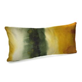 Подушка для дивану оксамитова Зелено-жовті розлучення 50x24 см (52BP_FLORA006)