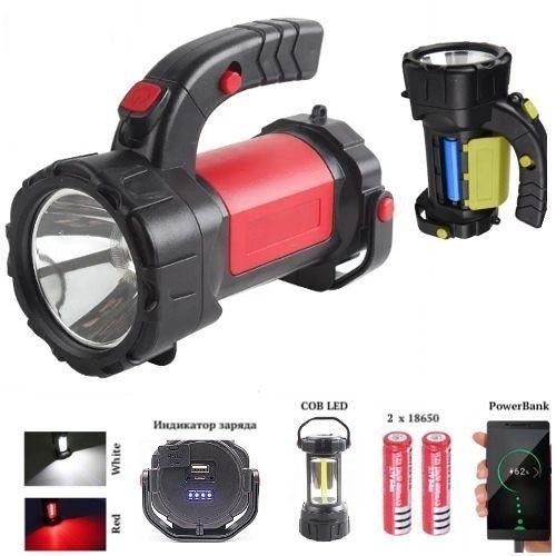 Поворотный аккумуляторный фонарь для кемпинга T80C-5W+COB, Лампа для кемпинга яркая QR-61 | Зображення 4