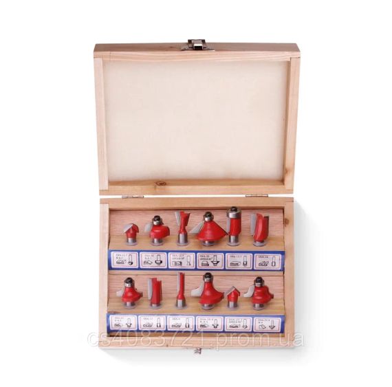 Набор фрез по дереву фигурных LT 12 шт. (370-050)