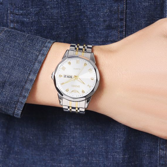 Skmei 2291TGDWT Silver-Gold-White | Зображення 2