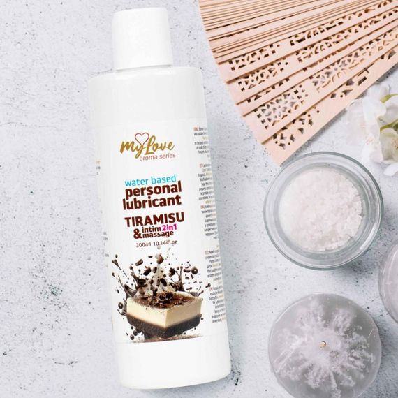 2в1 лубрикант та масажний гель - MyLove Aroma Series Intim&Massage Tiramisu, 300 мл Sex Aura | Зображення 2