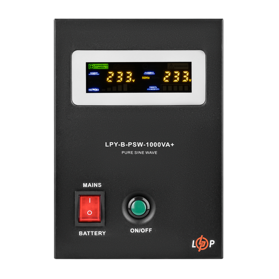 ДБЖ з правильною синусоїдою 12V LPY-B-PSW-1000VA+(700Вт) 10A/20A