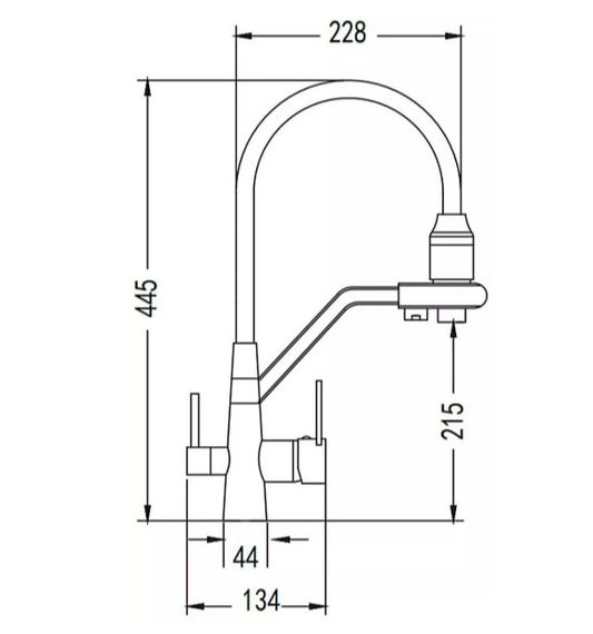 Змішувач для кухні WEZER з підключенням дл фільтру INX4A-08 | Зображення 9