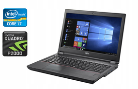 Мобільна робоча станція Fujitsu Celsius H780 / 15.6" (1920x1080) IPS / Intel Core i7-8750H (6 (12) ядер по 2.2 - 4.1 GHz) / 32 GB DDR4 / 512 GB SSD / nVidia Quadro P2000, 4 GB GDDR5, 128-bit / WebCam / 4G б/в