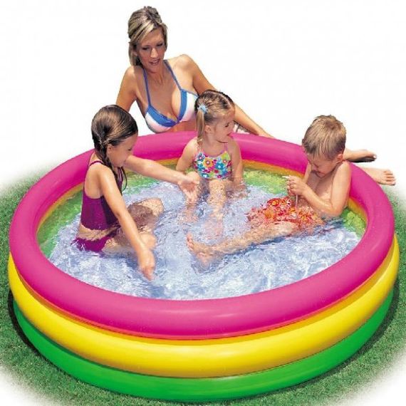 Детский надувной бассейн Веселые колечки 57412, 114-26 см | Зображення 1