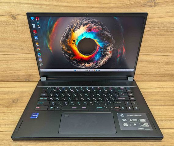 Ігровий ноутбук Б-клас MSI Stealth GS 66 / 15.6" (2560x1440) IPS / Intel Core i9-12900H (14 (20) ядер по 3.8 - 5.0 GHz) / 32 GB DDR5 / 1000 GB SSD / nVidia GeForce RTX 3080, 16 GB GDDR6, 256-bit / WebCam / Windows 11 б/в + Подарунок Миша / USB | Зображення 1