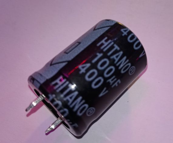 100mkf - 400v ELP 22x30mm (6f30-Hitano), 85°C конденсатор електролітичний | Зображення 1
