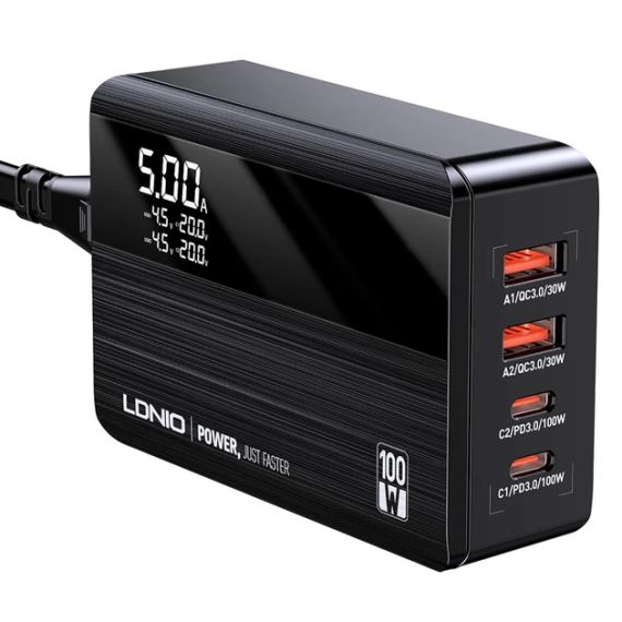 Швидкий зарядний пристрій USB C LDNIO 100 Вт GaN USB C | Зображення 5