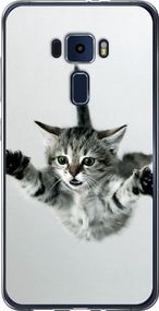 Чехол на Asus Zenfone 3 ZE552KL Летящий котёнок "2322u-448-17620"