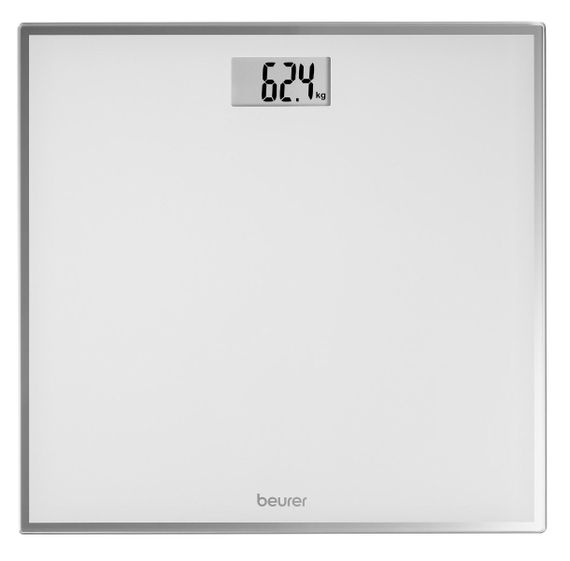 Ваги підлогові Beurer, 150кг, 1хCR2032 , скло, білий (GS_120) | Зображення 1