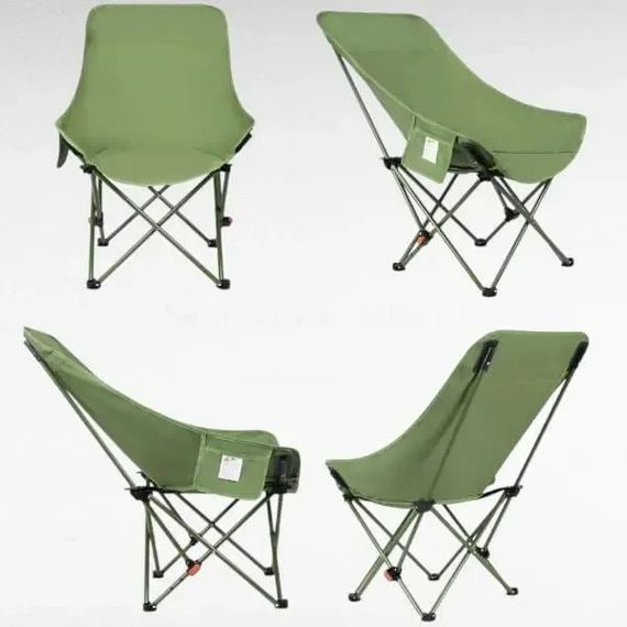 Складной туристический стул MA560green 45×93×58 см зеленый до 200 кг • Кресло для пикника, рыбалки, кемпинга и отдыха на природе | Зображення 2