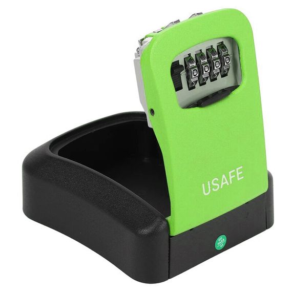 Антивандальный наружный мини сейф для ключей uSafe KS-03, с кодовым замком, настенный, Зеленый | Зображення 3