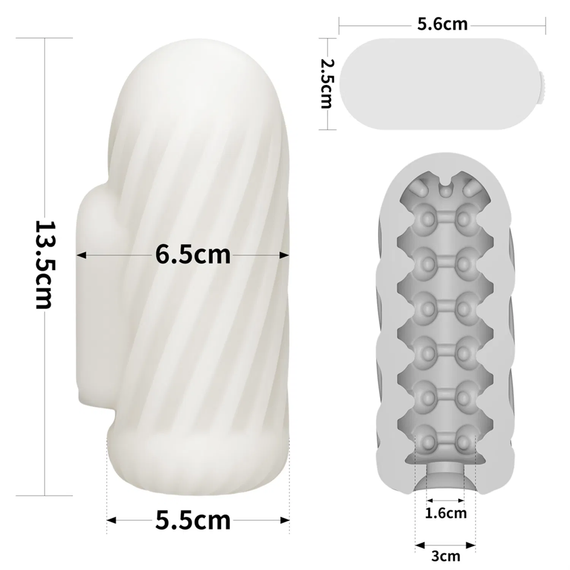 Насадка на член/мастурбатор - Knights Ring Vibrating Dual Purpose Sleeve-Spiral | Зображення 2