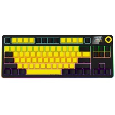 Клавиатура Lorgar KBP70TKLW Wireless TKL Mechanical Pro UA Black/Yellow (LRG-KBP70TKLW-YL-US)