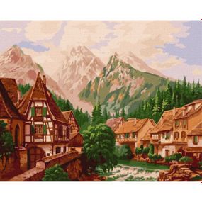 Картина за номерами "Горідок у горах" KHO2880 40х50