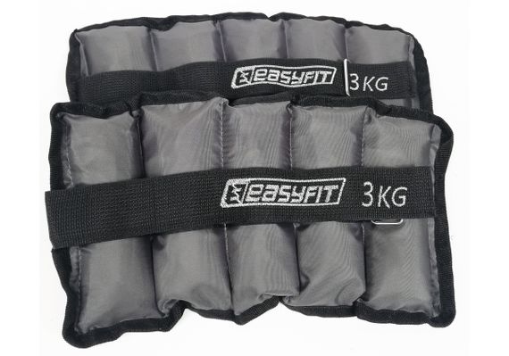 Обтяжувачі EasyFit 2 х 3 кг для ніг та рук з металом (EF-AWTМ-300)