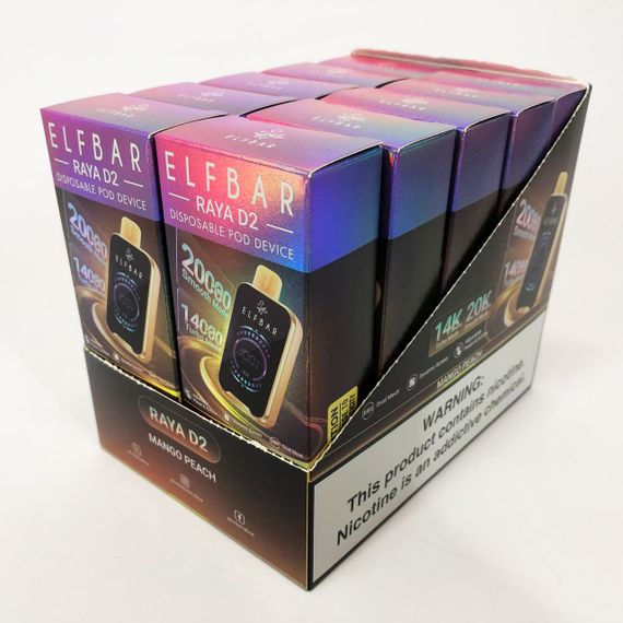 ELF BAR RAYA D2 20000 смак Манго Персик (Mango Peach) | Зображення 3