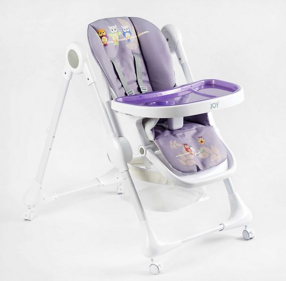 Стульчик для кормления K-60290 Joy мягкий чехол ПВХ, 4 колеса, съёмный столик, корзинка, в коробке (6989203550090) | Зображення 8