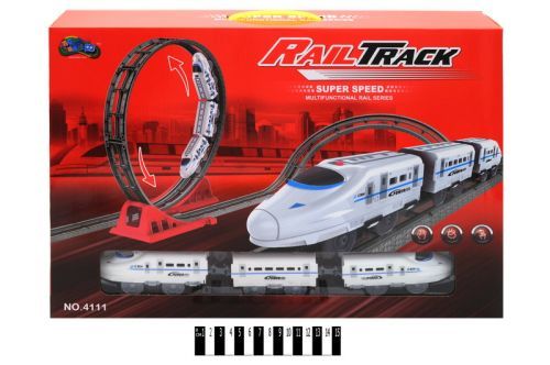 Уценка. Железная дорога "Rail Track", 37 элементов + поезд - не товарный вид