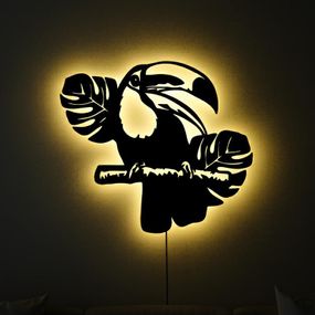 Панно декоративная картина на стену Тукан LED 16 цветов пульт 400х350 acr-p000192