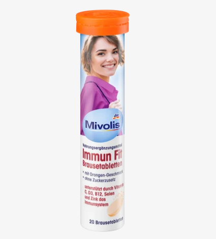 Вітаміни Mivolis Таблетки шипучі для імунної системи Immun Fit 20 штук