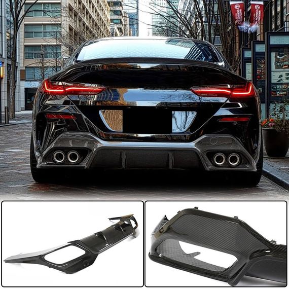 Дифузор заднього бампера V2 (для G16 M-Sport, Карбон) для BMW 8 cерія G14/G15/G16 2018- рр