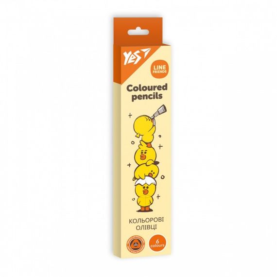 Набір кольорових олівців YES Line Friends 290710 6 кольорів