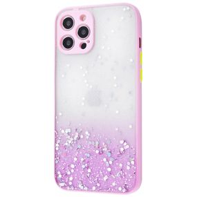 Чехол для Apple Iphone 12 Pro Max розовый CO-290 с блестками