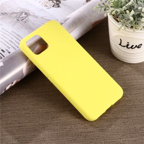 Силіконовий чохол для Google Pixel 4 жовтий з мікрофіброю Soft touch