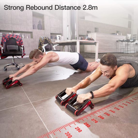 Роллеры для фитнеса и спорта Lutino Wheel rollers push up Bars Workout • Упоры – ролики для отжиманий, пресса | Зображення 2