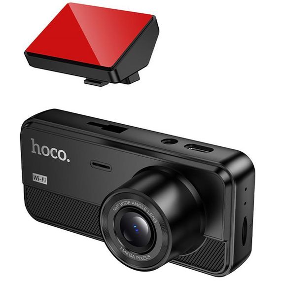 Відеореєстратор Hoco DV15 2-inch display with rear camera (720P+480P) Black | Зображення 1