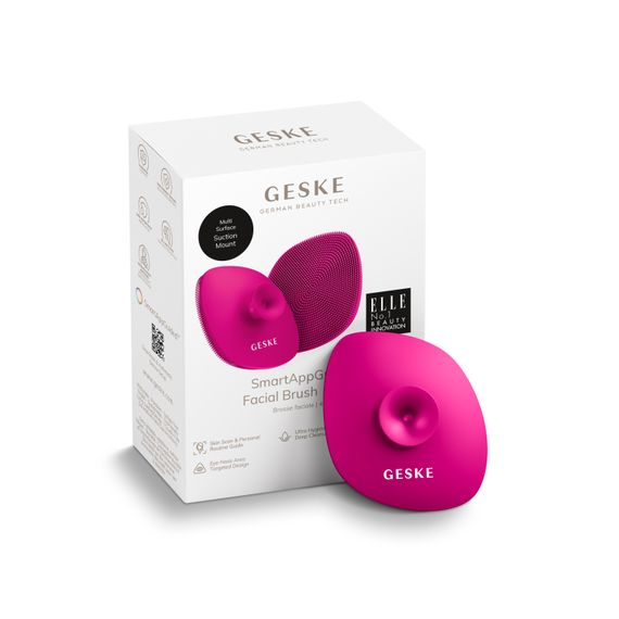 Щітка для обличчя GESKE Facial Brush 4в1 з тримачем magenta | Зображення 8