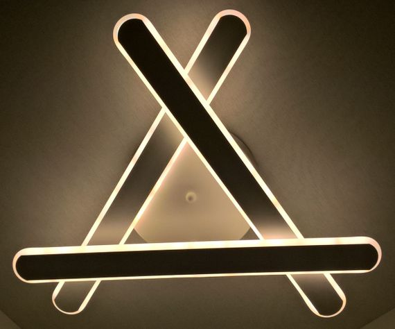 Люстра світлодіодна стельова LED світильник для квартири на стелю лед 25334 Білий 10х51х51 см. | Зображення 2