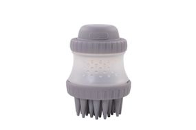 Щітка для миття собак із ємністю для шампуню Dexas ScrubBuster, сіра