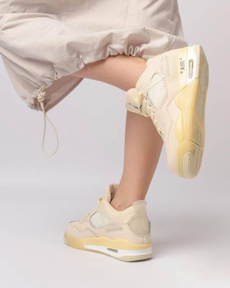 Женские кроссовки Air Jordan 4 x Off-White Sail , Вьетнам , весна/лето/осень | Зображення 9