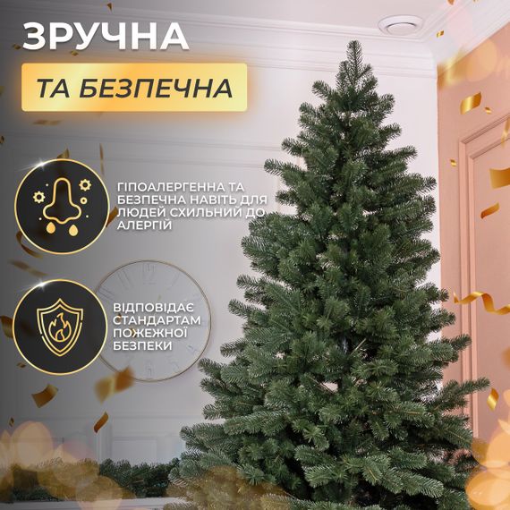 Лита штучна ялинка 2,3 м зелена Говерла Преміум TD-GOVGR23 | Зображення 4