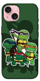 Чохол з картинкою Green turtles для Apple iPhone 15 (6.1")