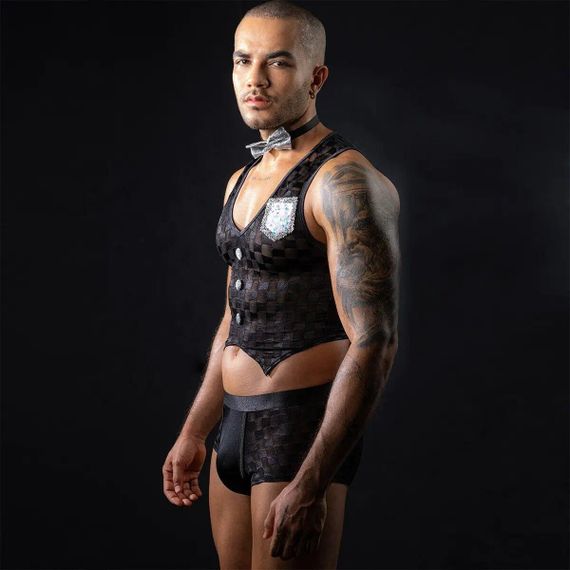 Чоловічий еротичний костюм офіціанта JSY «Привабливий Михаель» One Size, топ, труси, метелик sexstyle | Зображення 10