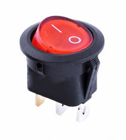 Переключатель KCD1-8-101N R/B 220V 1 клавиша красный круглая с подсветкой Ny95500736