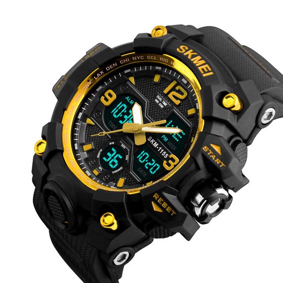 Годинник S2kmei 1155 Black-Gold | Зображення 1