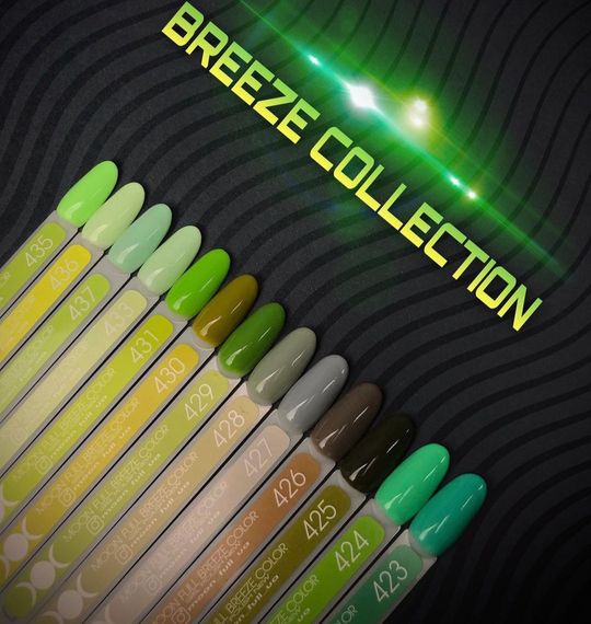 Гель-лак Moon Full Breeze color №435 яскравий салатовий 8 мл | Зображення 1