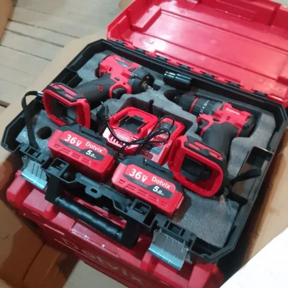 Набір акумуляторних інструментів 2 в 1, 36V дриль-шуруповерт та ударний гайковерт YU227