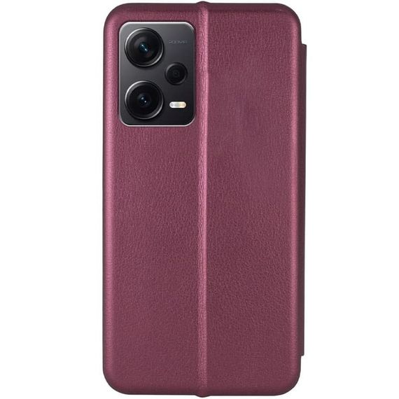 Шкіряний чохол (книжка) Classy для Xiaomi Poco X5 Pro 5G / Redmi Note 12 Pro 5G Слот для візитки, Бордовий | Зображення 1