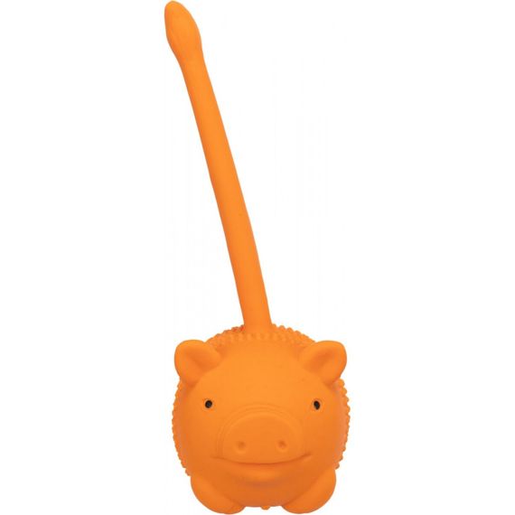 Іграшка Trixie для собак М_яч-тваринка круглий з хвостом та пискавкою латекс 6 см | Зображення 1