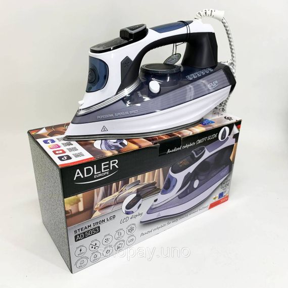 Парова праска для швидкого прасування Adler AD 5053 3000Вт, Праски для прасування речей GF-63 | Зображення 6