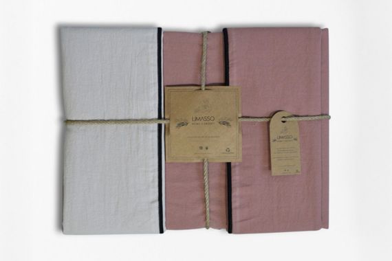 Постільна білизна Limasso Stonewashed Essualte 200 х 220 см Pristine - Old Rose | Зображення 7