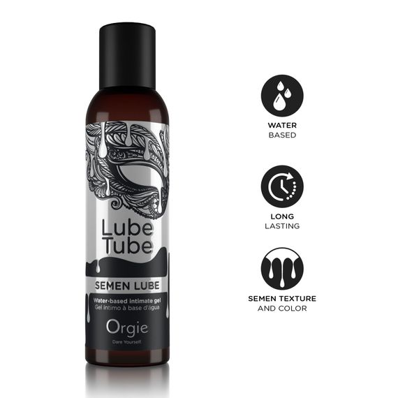 Лубрикант з імітацією сперми Orgie Lube Tube Semen Lube, 150 мл, водна основа, без смаку та запаху | Зображення 2
